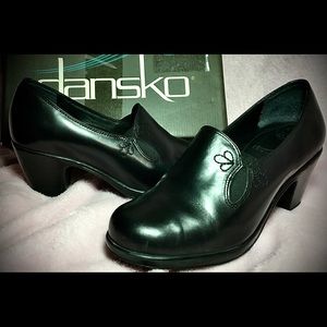 Dansko Beth Black Nappa Shoes Good Used Sz 37